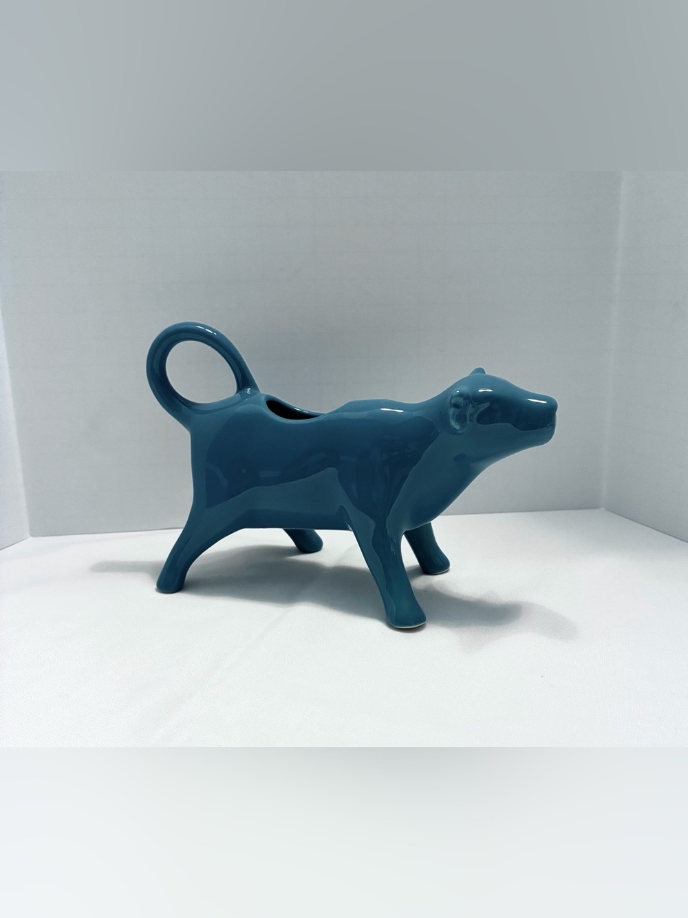 The Pioneer Woman Teal Cow Creamer Pitcher – Retired Ceramic Milk Dispenser
